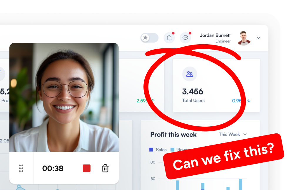A screenshot with visual annotations and a video overlay.